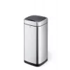 Rechthoekige afvalbak Durable NO TOUCH 35L RVS zwart zilver