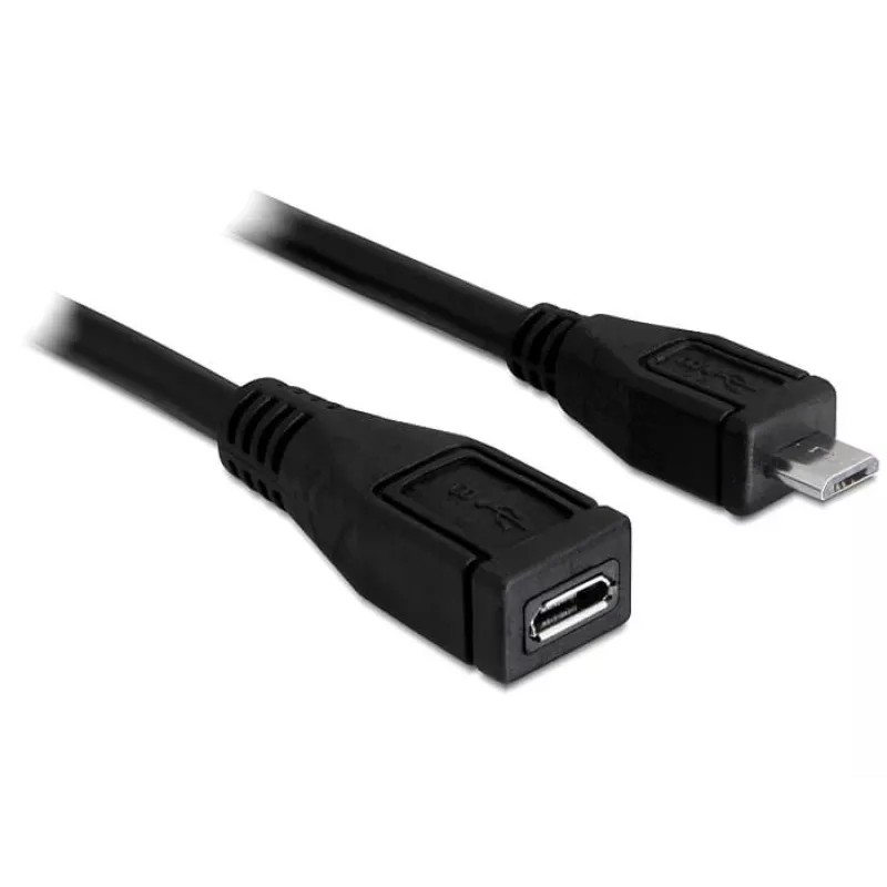 USB-kabel DeLOCK 83248 USB 2.0 1m Micro-USB B zwart