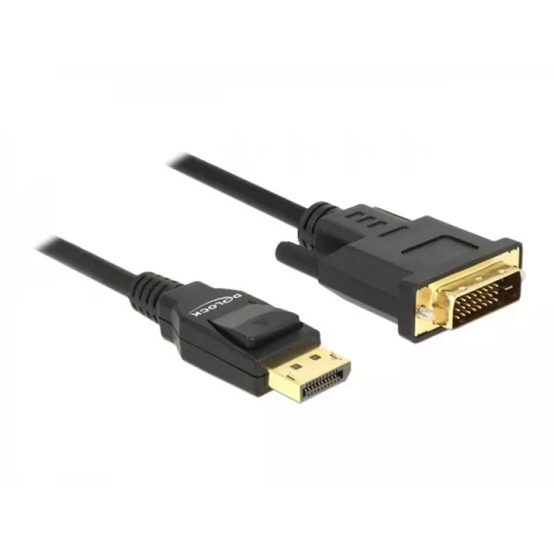 DeLOCK - videokabel - Single Link - DisplayPort (M) naar DVI-D (M) - DisplayPort 1,2a - 2,0m - passief - zwart (85313)