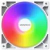Koelventilator Montech GF120 PWM ARGB 120 mm wit, PWM-regeling, ARGB-verlichting
