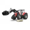 Speelgoedtractor BRUDER Massey Ferguson 7624 met voorlader, rood, voor kinderen vanaf 3 jaar