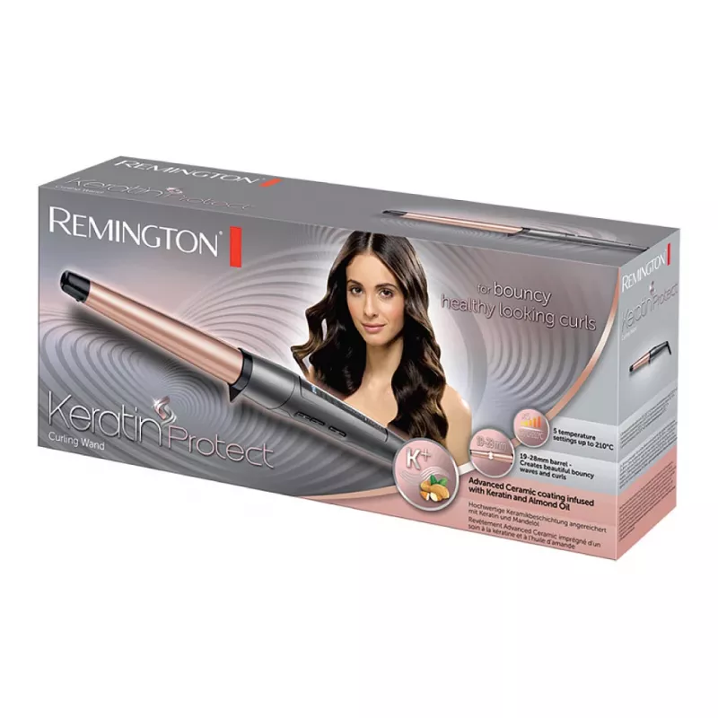 Krultang Remington CI83V6 - 2,8 cm stift, 150-? °C, 5 warmtestanden, keramisch, 3 m kabel, zwart/roségoud