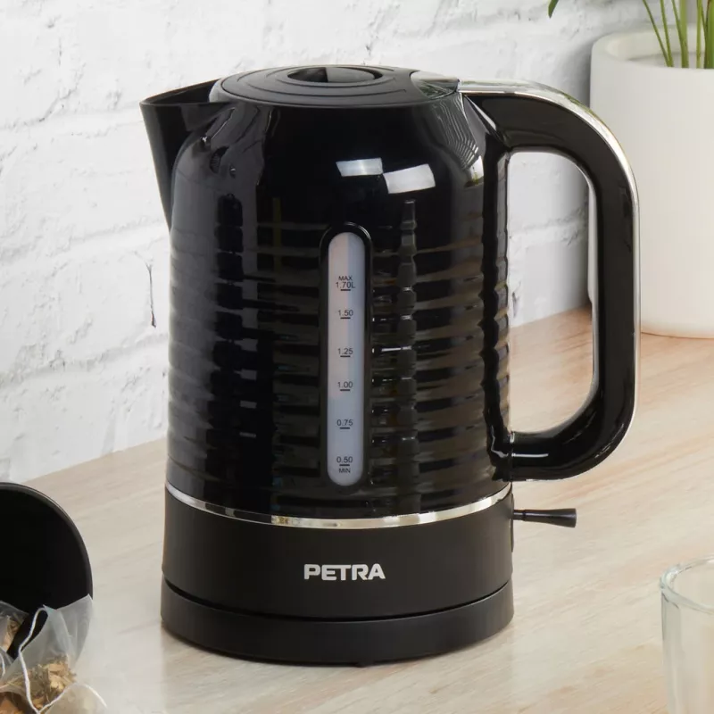 Elektrische waterkoker Petra 1,7 l 3 kW zwart