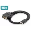 Digitus DisplayPort – DVI-adapterkabel, 10-pack