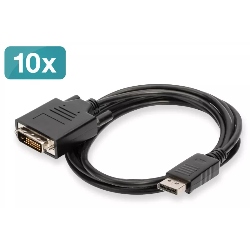 Digitus DisplayPort – DVI-adapterkabel, 10-pack