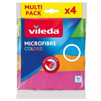 Vileda Microfibre Colors schoonmaakdoeken, meerkleurig, 4 stuks