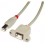 Lindy 31801 USB-kabel USB 2.0 1 m USB B grijs