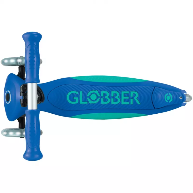 Primo Foldable Plus Lights, scooter donkerblauw/turquoise