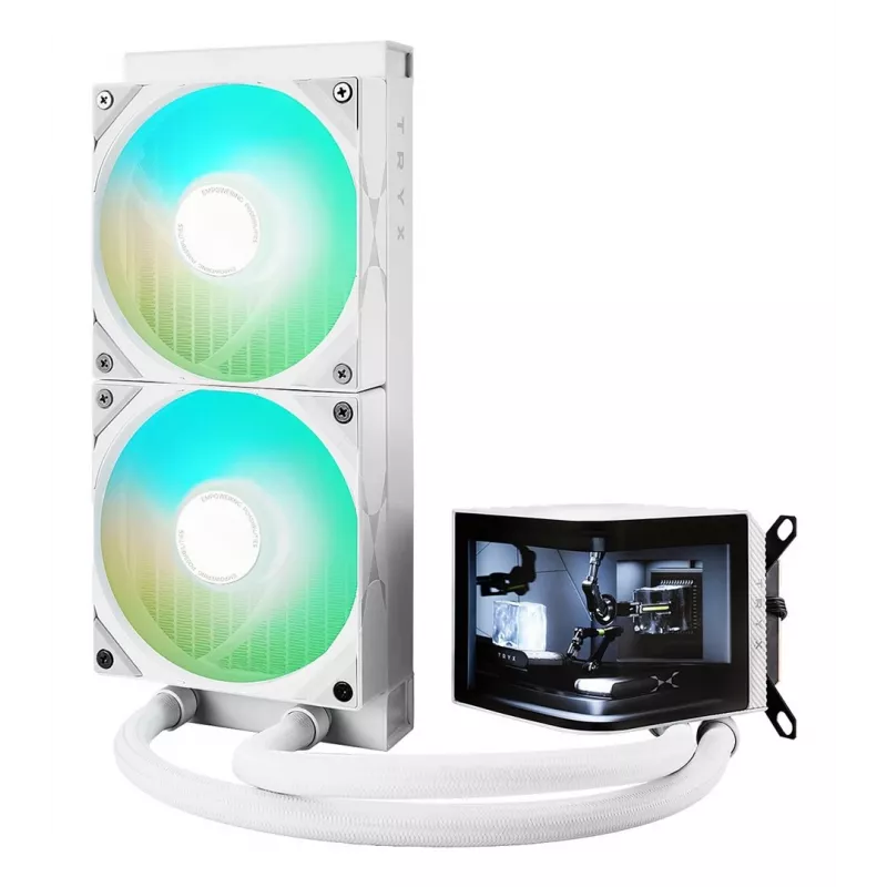 TRYX PANORAMA ARGB 240 processor vloeistofkoelingsset 12 cm wit 1 stuk