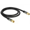 Coaxkabel RG-6/U DeLOCK 88922 1 m IEC Zwart