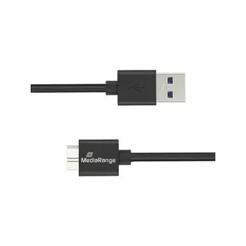 USB-kabel MediaRange MRCS240 — USB A naar Micro-USB B, USB 3.2 Gen 1 (3.1 Gen 1), 1,8 m, zwart