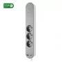 Hombli HBPO-0108 stekkerdoos — 3× Type E stopcontacten, 230V 16A, binnen, wit/grijs