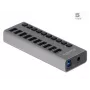 DeLOCK externe 5 Gbps USB-hub met 10 poorten + schakelaar