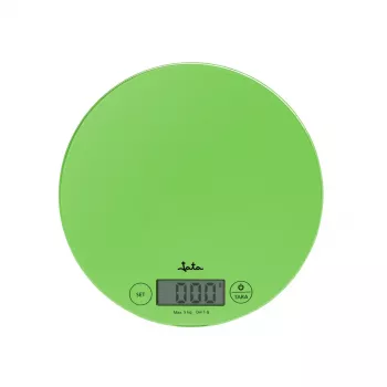Elektronische keukenweegschaal JATA 722P groen transparant vierkant