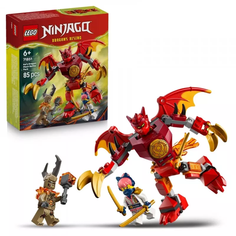 LEGO NINJAGO 71851 Kais draken-mech-battlepack
