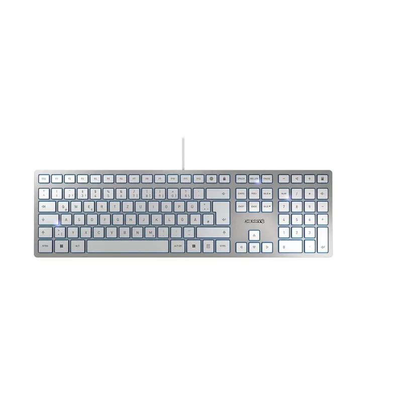 CHERRY KC 6000 toetsenbord slank universeel USB QWERTZ Duits zilver
