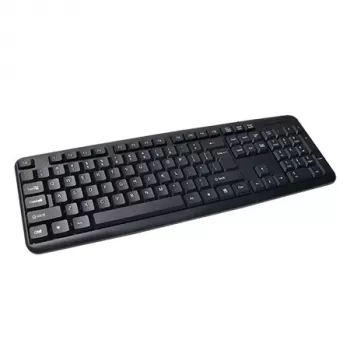 Bedraad full-size-toetsenbord VAKOSS TK-103PK — USB, 104 toetsen, numeriek toetsenblok, zwart, 1,4 m kabel