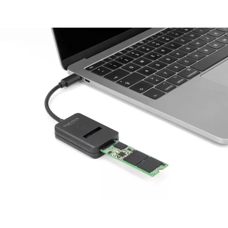 DeLOCK combo-converter voor M.2 NVMe PCIe SATA SSD USB Type-C 10 Gbit/s