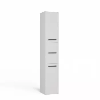 Badkamerkast top e shop S33 BIEL – vrijstaand, wit, 6 legplanken, 300×300×1700 mm