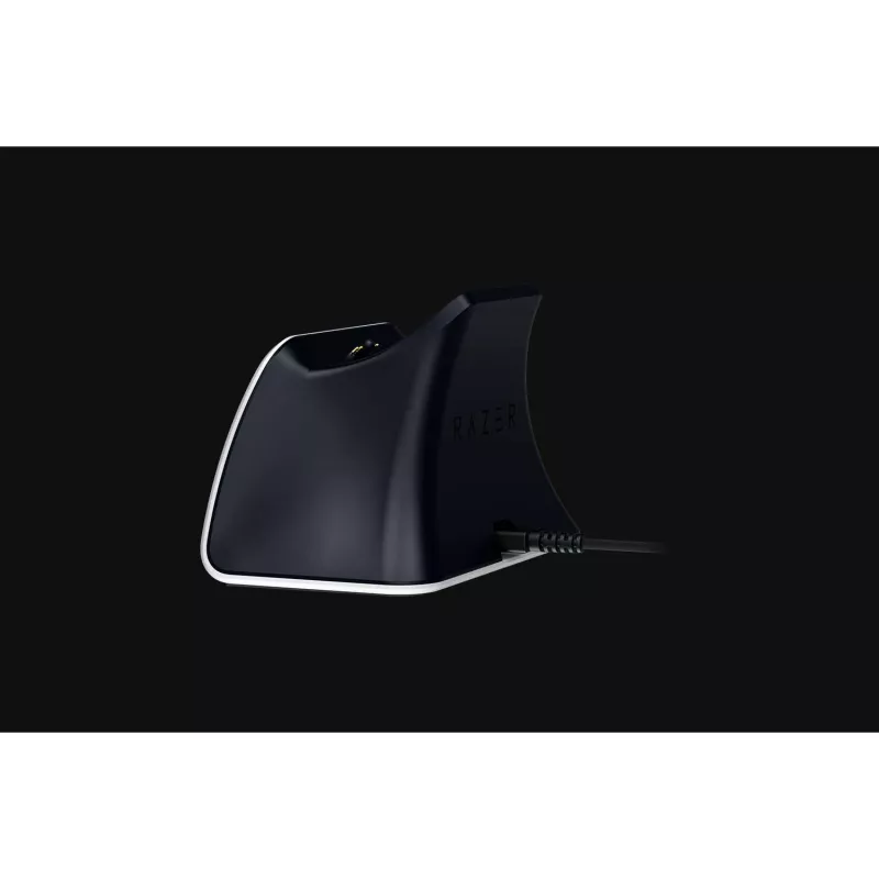 Razer RC21-01900100-R3U1 snellaadstation voor PlayStation 5 DualSense-controllers, USB-C-naar-USB-A-kabel, wit