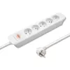 Verlengsnoer Qoltec 50276 1,8 m 5 stopcontacten binnen wit