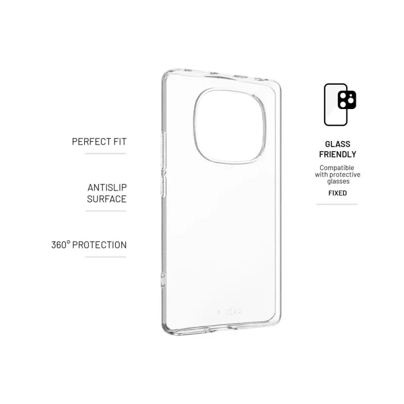 Backcover FIXED voor Xiaomi Redmi Note 14 Pro 4G, transparante TPU-hoes