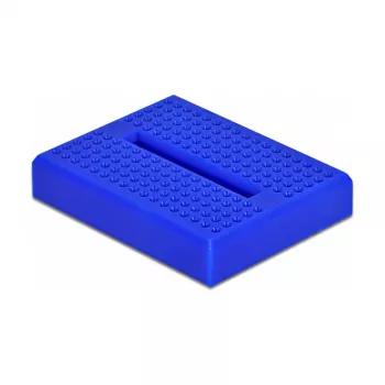 Breadboard DELOCK 18322, kunststof prototypeprintplaat, blauw, 36×46×10 mm