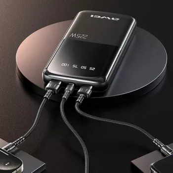 Awei PowerBank P10K 10000 mAh 22,5W zwart/zwart (10000mAh, 22W, 22,50Wh), powerbank, zwart