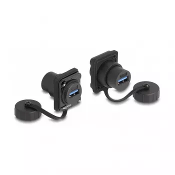 DeLOCK D-type-module USB 3.2 Gen 1 Type-A bus naar Type-A bus IP67