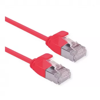 ROLINE GREEN U/FTP-patchkabel Cat.6A (klasse EA), LSOH, slank, rood, 0,15 m