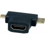 VALUE HDMI-adapter met Ethernet - HDMI vrouwelijk naar mini HDMI, micro HDMI mannelijk