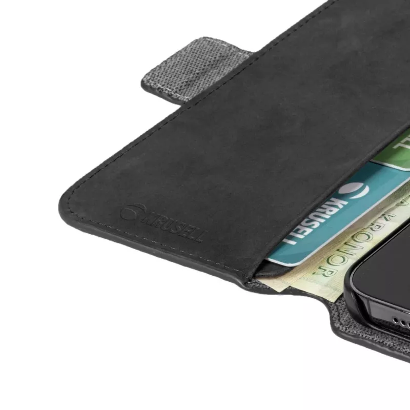 Walletcase Krusell 62396 voor iPhone 13 Pro Max 17 cm zwart