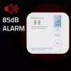 Koolmonoxide-sensor QOLTEC 52577 — batterijgevoed alarm, 85 dB geluidsniveau