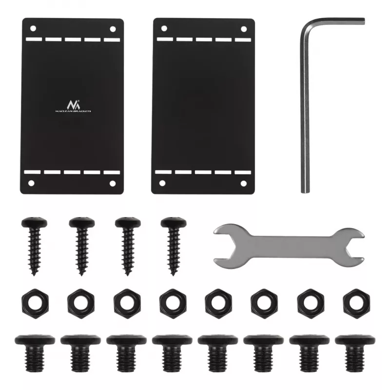 Maclean compacte kabelorganizer onder het bureau, max. belasting 5 kg, zwart, MC-107 B