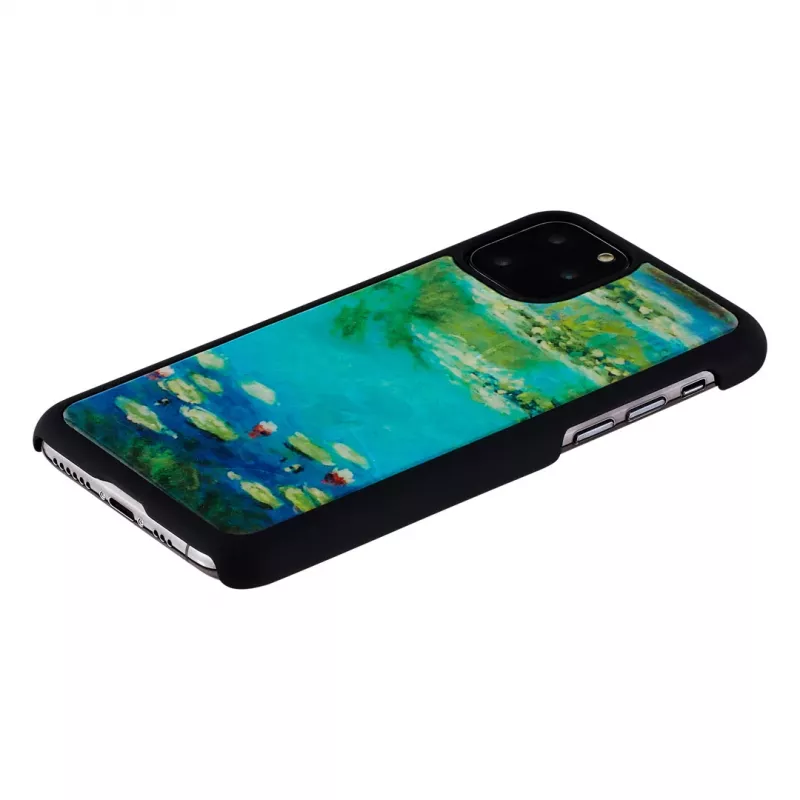Smartphonehoesje iKins voor iPhone 11 Pro — waterleliedesign, zwart