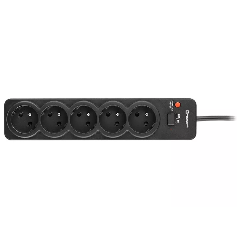 Tracer PowerGuard PRO zwart 5 AC-stopcontacten 1,6 m 3680 W