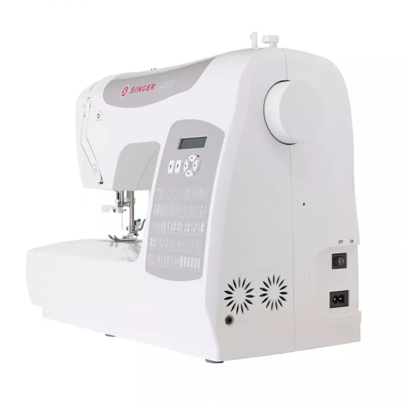Computergestuurde naaimachine SINGER C5205 elektrisch grijs wit 1 stap