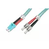 DIGITUS Professional - Patchkabel - LC Multi-Mode (M) - ST multi-mode (M) - 1,0m - Glasvezel - 50/125 micrometer - OM3 - halogeenvrij, met knikbescherming
