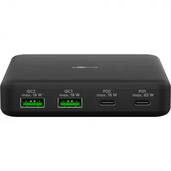 GOOBAY Multiport USB-C PD GaN tafellader 65 W, zwart