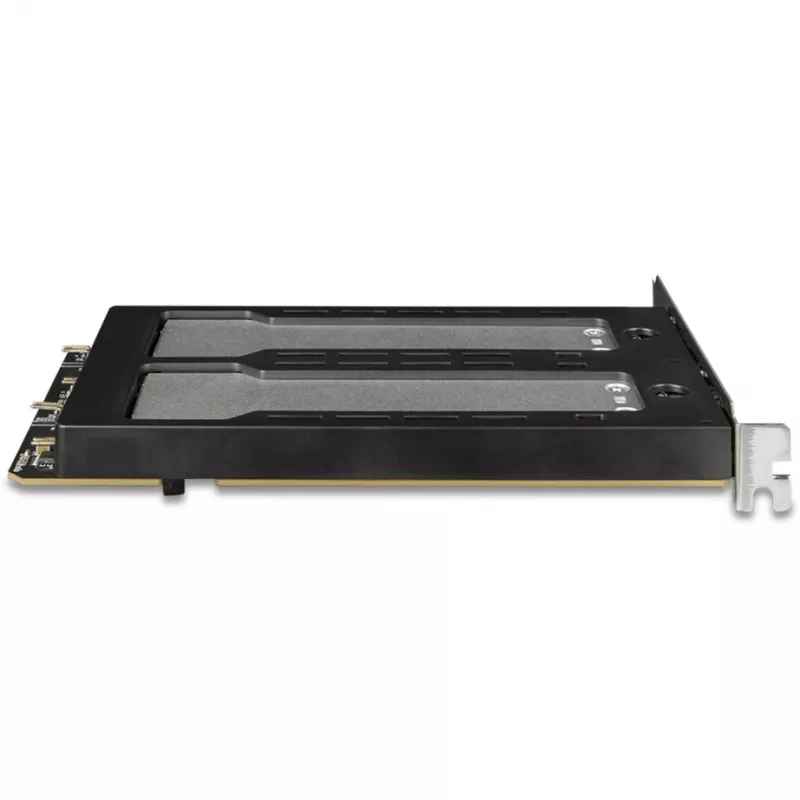 Mobiel opslagrack RAIDSONIC ToughArmor MB842MP-B — 2 verwisselbare bays voor M.2 NVMe, PCIe 4.0 x16