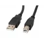 Lanberg CA-USBA-11CC-0010-BK USB-kabel 1 m 2.0 USB B zwart