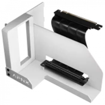 APNX verticale GPU-montageset GAZU-1045 wit — verticale GPU-houder voor pc-behuizingen, witte uitvoering