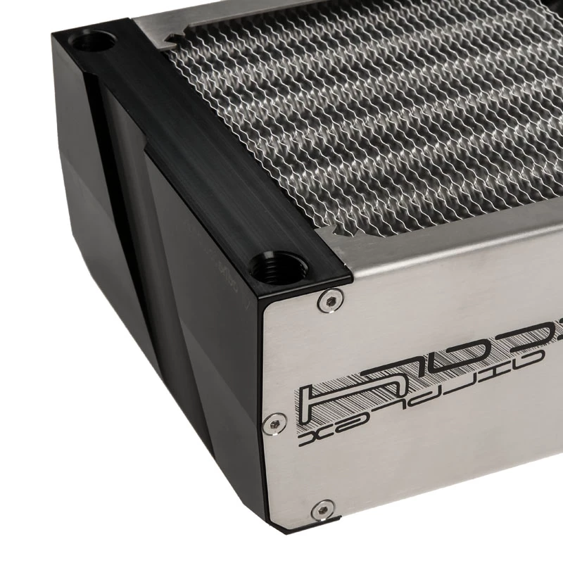 Radiator Aqua-Computer airplex radical 4/480 — aluminium/koper/rvs, 520×140×73 mm