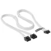 Seasonic 12VHPWR PCIe-adapterkabel - (wit, 0,75 meter)(SS2X8P-12VHPWR-600/wit)