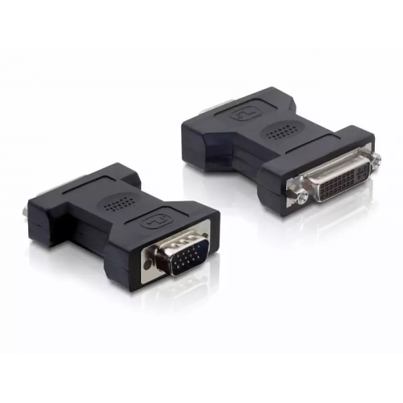 Delock - VGA-adapter - DVI-I (W) naar HD-15 (VGA) (M) - duimschroeven (65017)