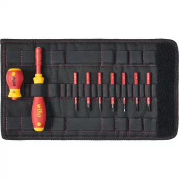 Schroevendraaierset Wiha slimVario starterset 41232 (MPN 2831T901) — geïsoleerde bits en ergonomische greep
