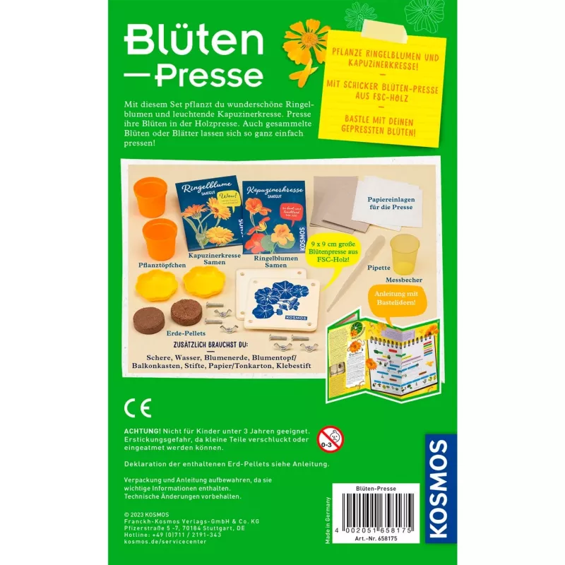 Kosmos bloemenpers experimenteerset