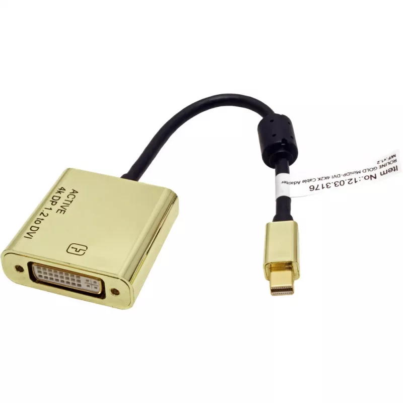 Videokabel-adapter ROLINE 12.03.3176 Mini DisplayPort naar DVI-D 0,1 m