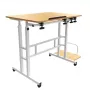 Maclean mobiele laptoptisch, wit, 80x60cm, max. 50kg, in hoogte verstelbaar 67-115cm, MC-124 W