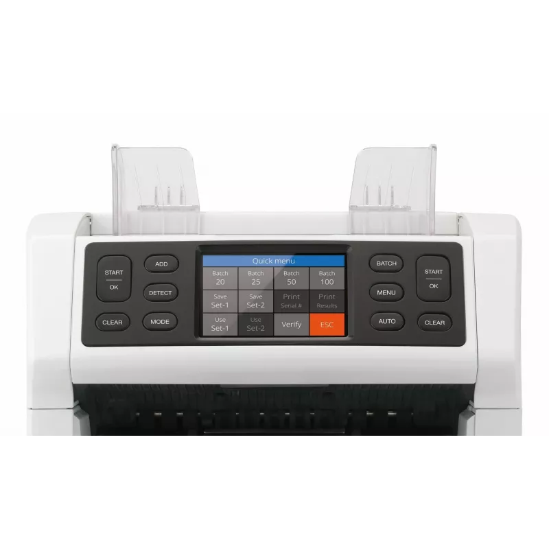 Safescan 2850 biljettenteller met valsgelddetectie (UV, magnetisch, formaat), 1500 biljetten/min, touchscreen, wit